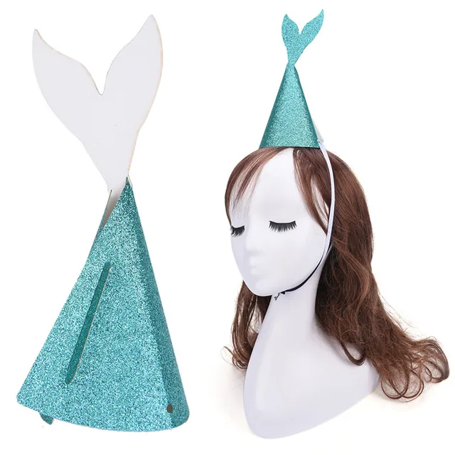 Diy Mermaid Tail Hats Gold Glitter Headdress Wedding Diy Mermaid Tail Hats Gold Glitter Headdress Wedding Friend Kid S Birthday Party Decorations