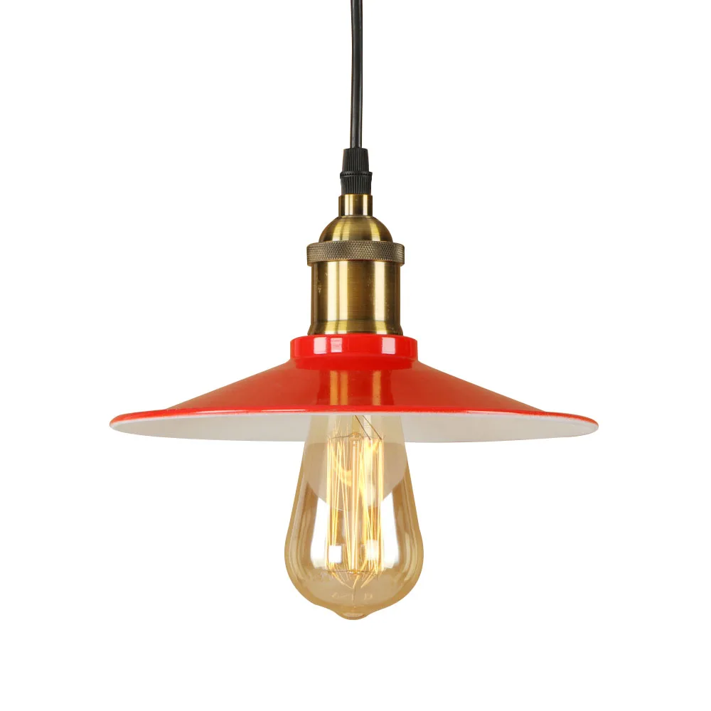 

Red Iron American led pendant light Industrial Vintage Creative Retro Loft Pendant Light Restaurant Lamp E27 RPL0028