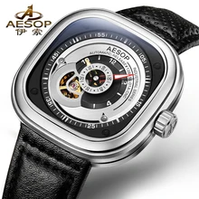 AESOP 9023 Switzerland watches men luxury brand seven skeleton automatic mechanical top quality friday gray relogio masculino