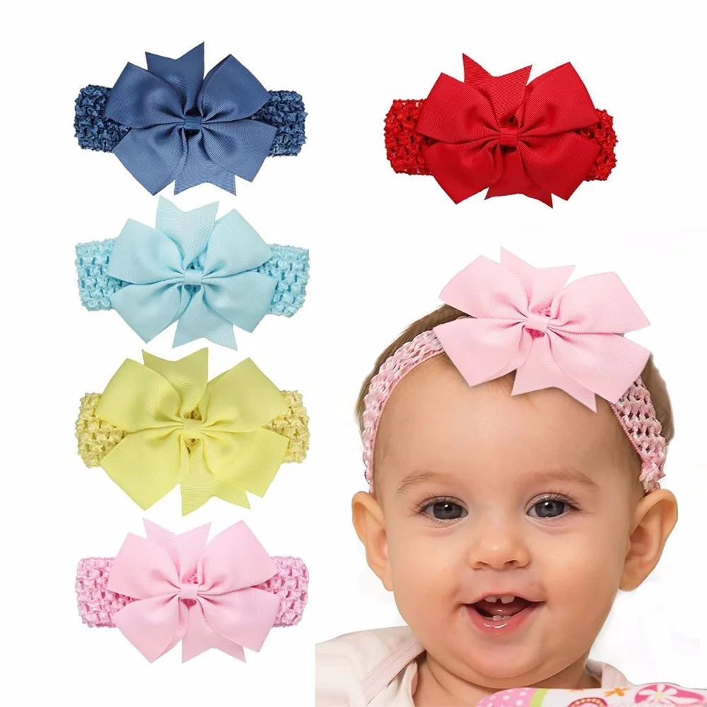 Newborn Baby Fashion Headband Flower Bowknot Headwear For Toddler Girls Photography Props Hair