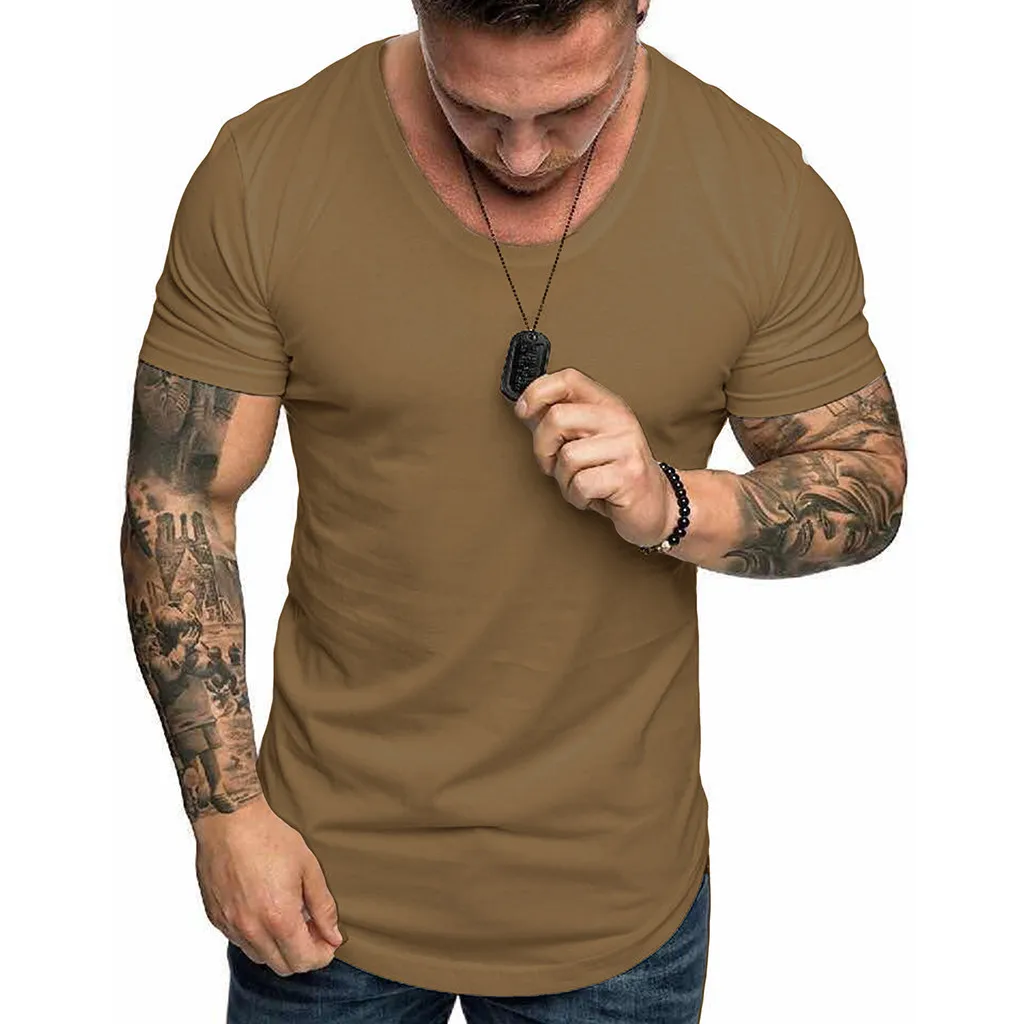 17 цветов футболка для мужчин летом прохладно Slim Fit Повседневное с О-образным вырезом короткий рукав Уличная футболка высоко качественные футболки мужская одежда