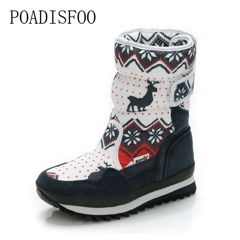 

POADISFOO 2018 Women's Show Boots Platform Black PlatForm High Quality Deer Gift New Antiskid heat Super High Heels JSH-M9489