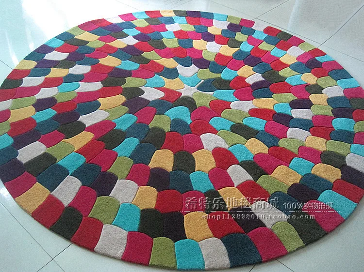 Круглые цветные камни, акриловые ковры, коврики для гостиной, спальни, ковер на заказ, коврик для примерочной комнаты, детский коврик для ползания