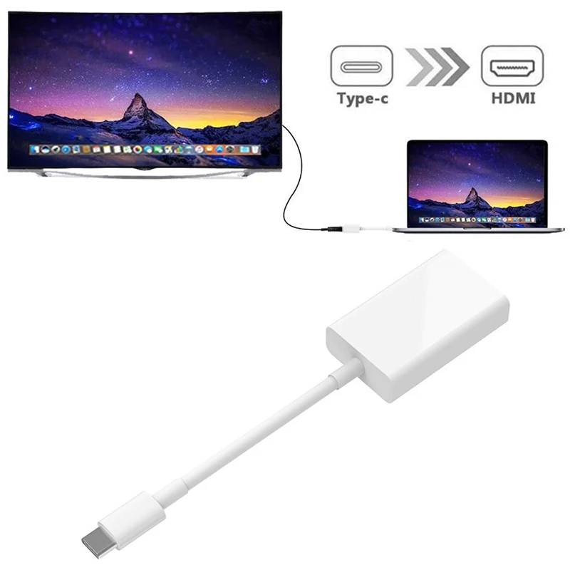 USB C к HDMI адаптер Kebidu 4K Тип 3 1 папа женскому кабелю конвертер для MacBook хром Samsung S9