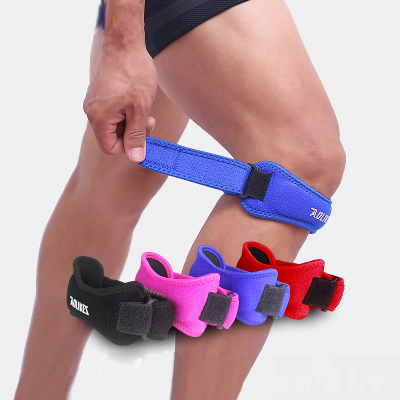 1 قطعة كرة السلة منصات الركبة الرضفة حزام داعم الرياضة في الهواء الطلق الدراجات الركبة الأقواس الأشرطة حامي تشغيل اللياقة البدنية السلامة ني...