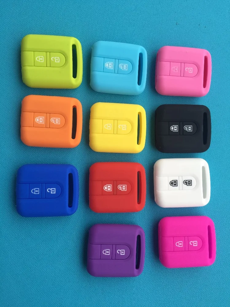 

New Car Key Flat Square Silicone Case For Nissan Qashqai Micra Navara Almera Note Fob Rubber Cover 2 Button remote key shell