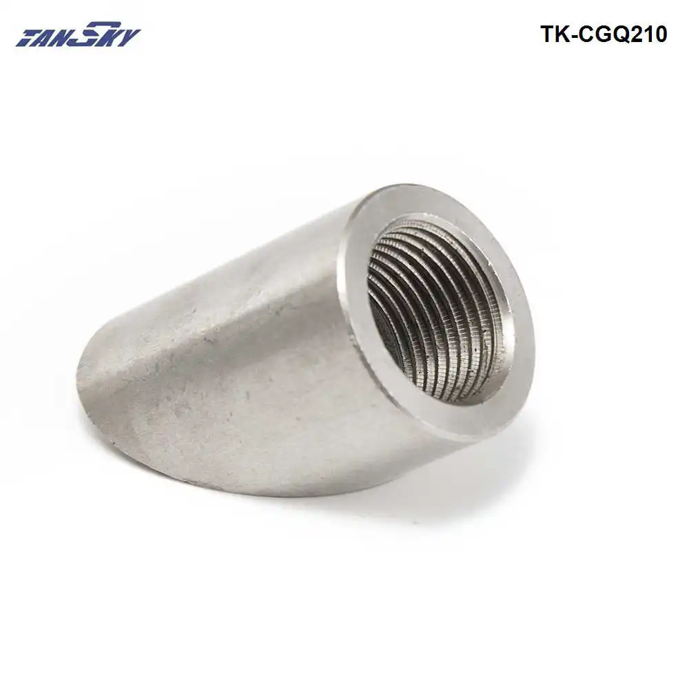 Предварительно изогнутый 45 градусный резной сварной кислородный датчик O2 Bung 18 мм
