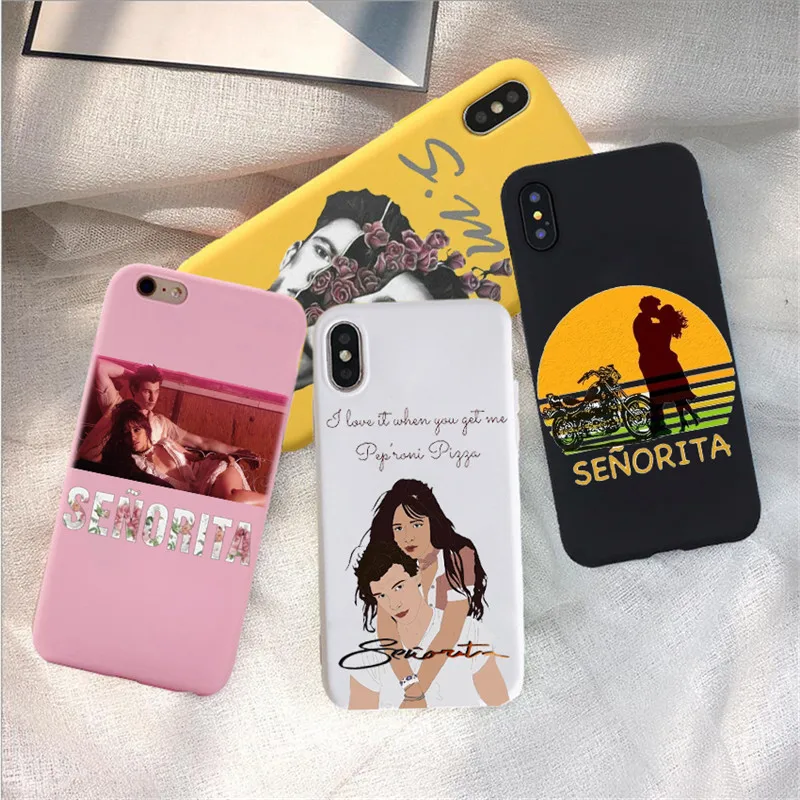 Camila Mendes Shawn Cabello Senorita Colorido силиконовый чехол для телефона ipone 5 SE 6 7 S 8 Plus X XR XMax Fundas Coque