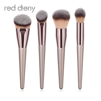 

Champagne Gold Powder Blush Brush Pro 4 Pcs Soft Face Make Up Brush Large Cosmetics Makeup Brushes Foundation Make Up Tool