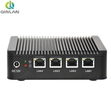 Без вентилятора Мини-ПК с Intel Celeron J1900 quade core Поддержка Окна/Linux, WI-FI, 4 порта LAN, мини настольный компьютер