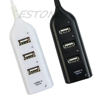 

High Quality 4 Port 480Mbps High Speed Mini USB 2.0 Splitter Split Hub Cable Adapter PC Laptop Notebook
