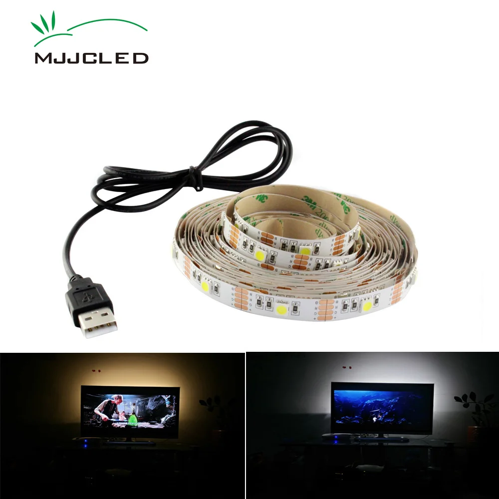 Ambilight TV USB LED Strip 5V RGB Tira LED USB Tape Light SMD 5050 Ribbon Flexible Backlight for
