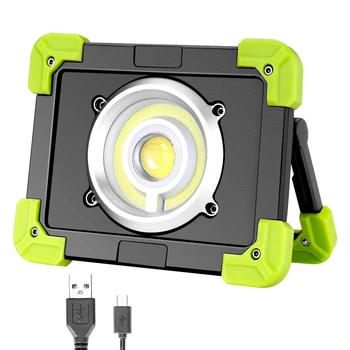 

Portable Led Work Light Usb Rechargeable Camping Lights Outdoor Cob Floodlight For Emergency Fishing Hiking