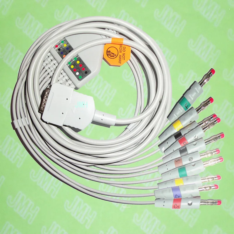 

Compatible with Burdick Eclipse and Atria series EKG 10 lead,One-piece cable and leadwires,15PIN,4.0 red Banana,IEC or AHA.