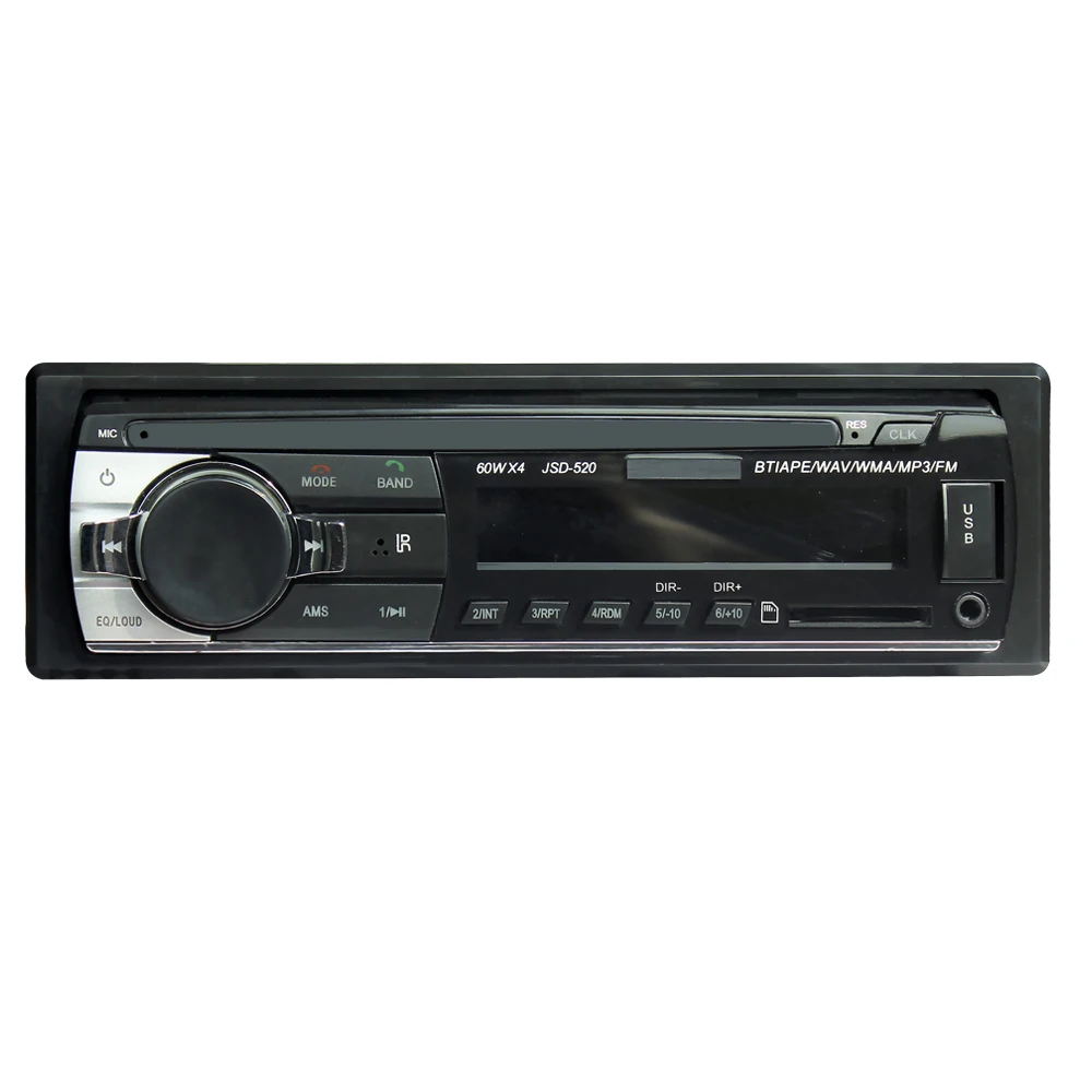 JSD-520 12V1Din Автомобильный MP3-плеер автомобиль BT WMA аудио плеера SD карты, USB флэш-диск AUX in FM передатчик с пультом дистанционного управление