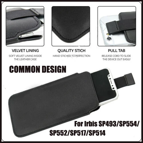 

Casteel PU Leather Case For Irbis SP493 SP554 SP552 SP517 SP514 Pull Tab Sleeve Pouch Bag Case Cover
