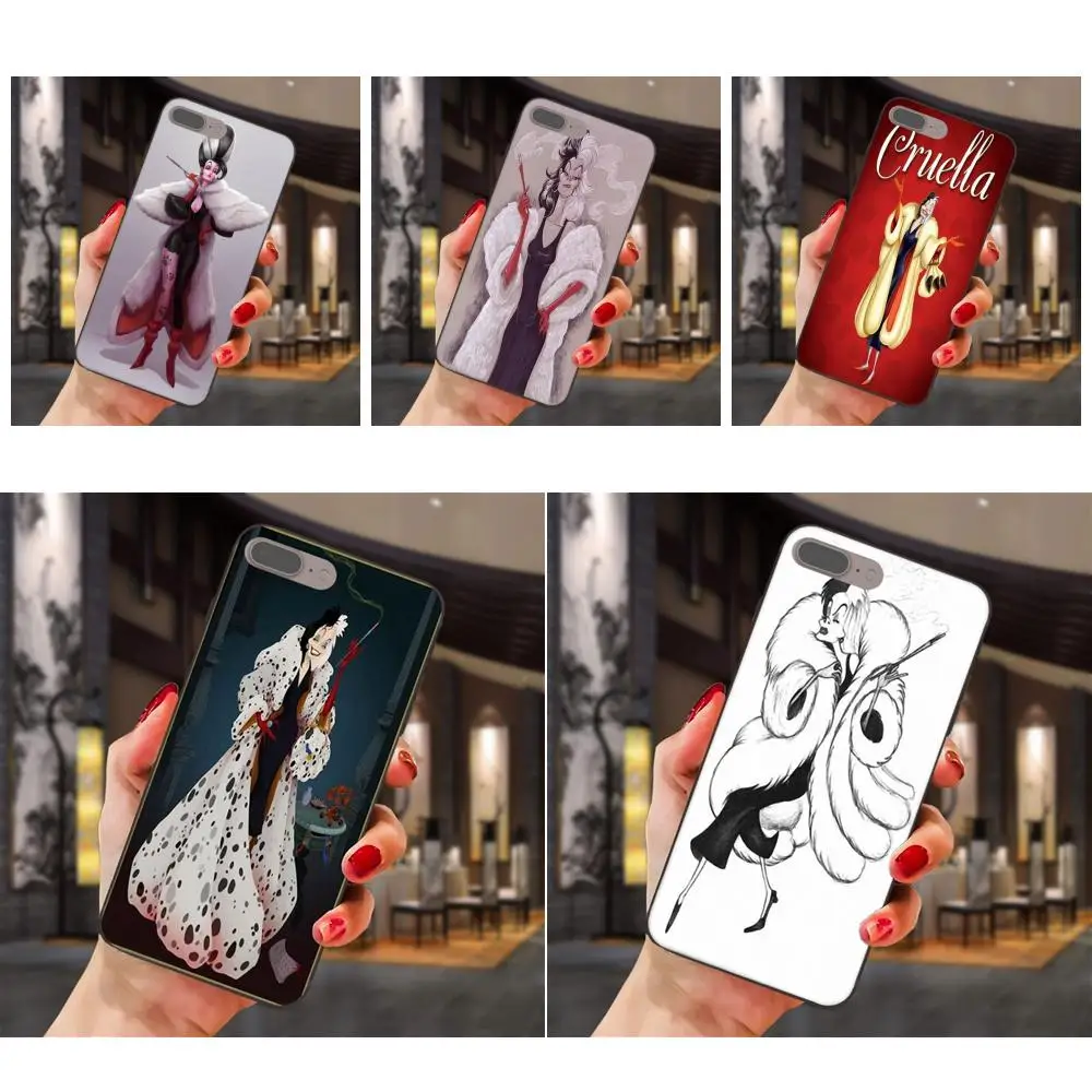 Мягкие ТПУ чехлы накладки Cruella мультфильм для Samsung Galaxy Note 4 8 9 G313 S3 S4 S5 S6 S7 S8 S9 S10 Edge Plus