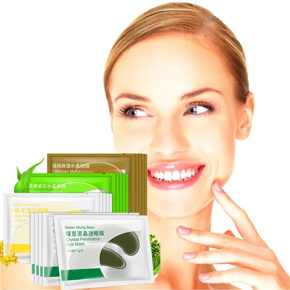 

8pcs 4packs Eye Mask Face Collagen Gel Patches For Anti-puffiness