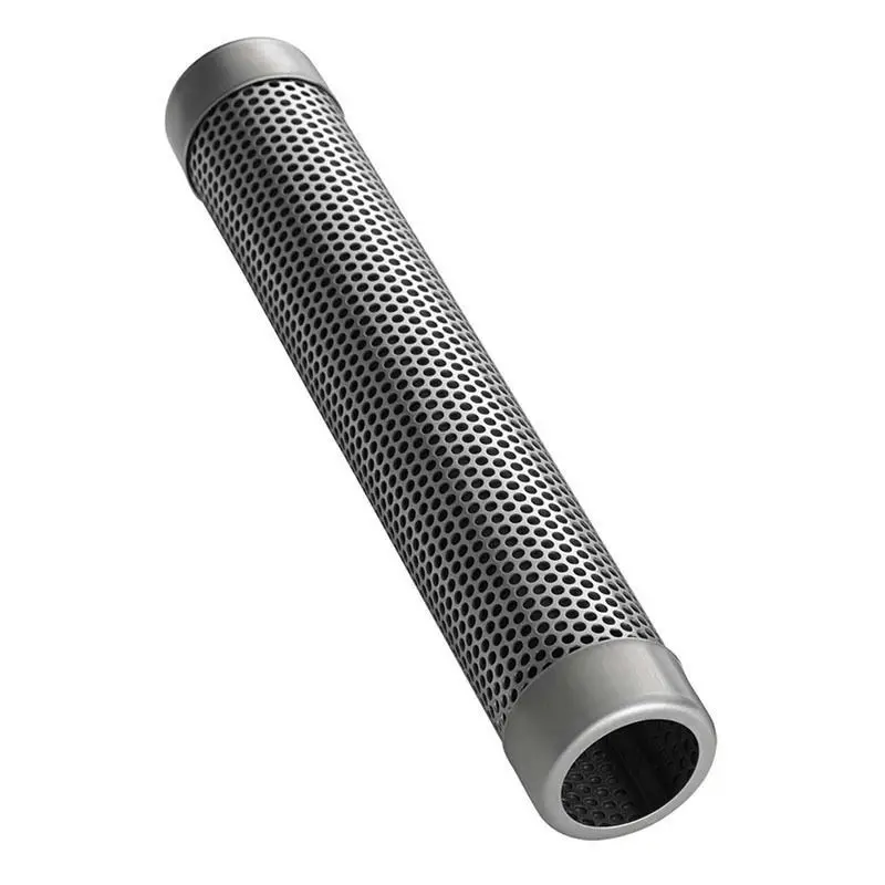 BBQ Stainless Steel Perforated Mesh Smoker Tube Filter Gadget Hot Cold Smoking