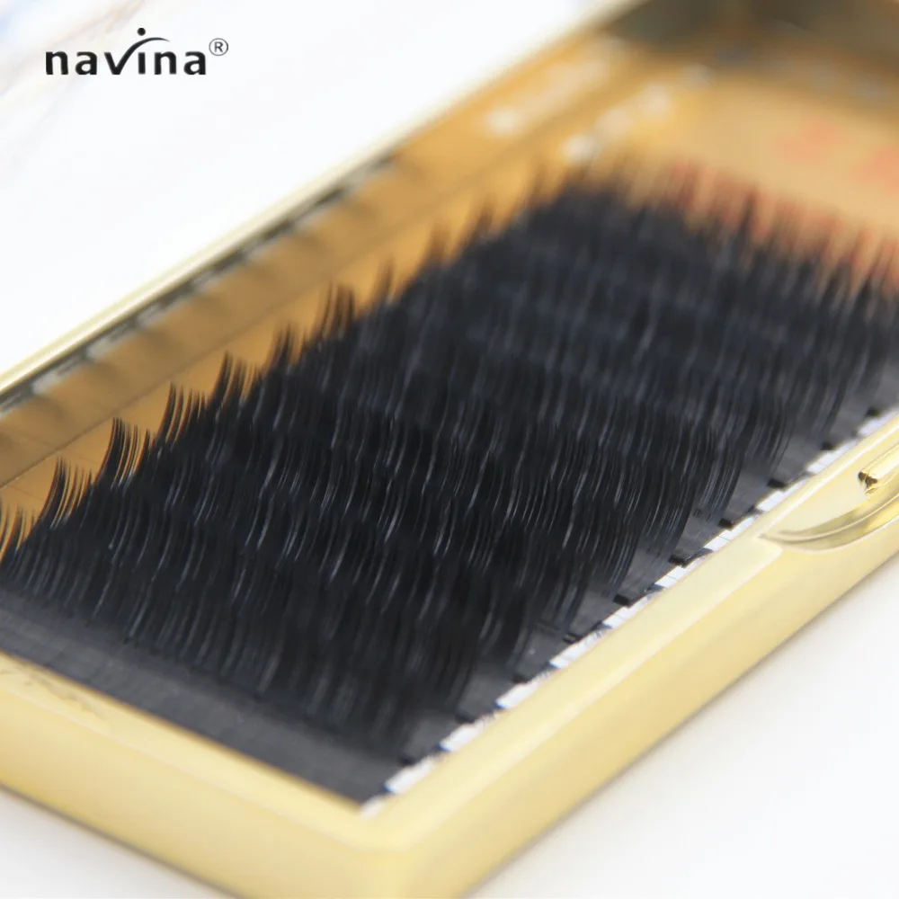 

Navina Three Trees Golden Box False Eyelash Extension Mink Lashes Black Thick Lashes JBCD Curl 0.07/0.1/0.12/0.15 Fake Eyelash