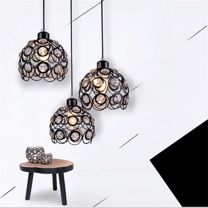 

Industrial Chandelier LED Nordic Crystal Pedant Ceiling Light Loft Kitchen Restaurant Living Dining Living Room Vintage Lamp
