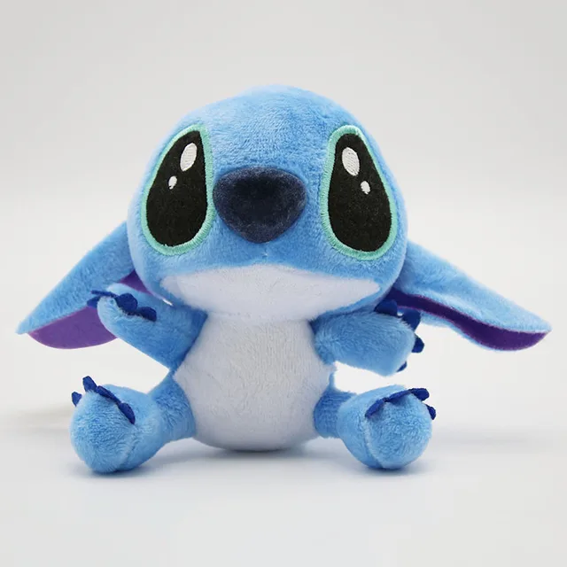 Special Offers 10cm Lilo Stitch Plush Toys Dolls with sucker keychain Soft Stuffed For Kids Baby Birthday Gift G0167