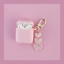 Популярный брелок "любовь" силикон розового цвета чехол для наушников для Apple аксессуары для airpods крышка