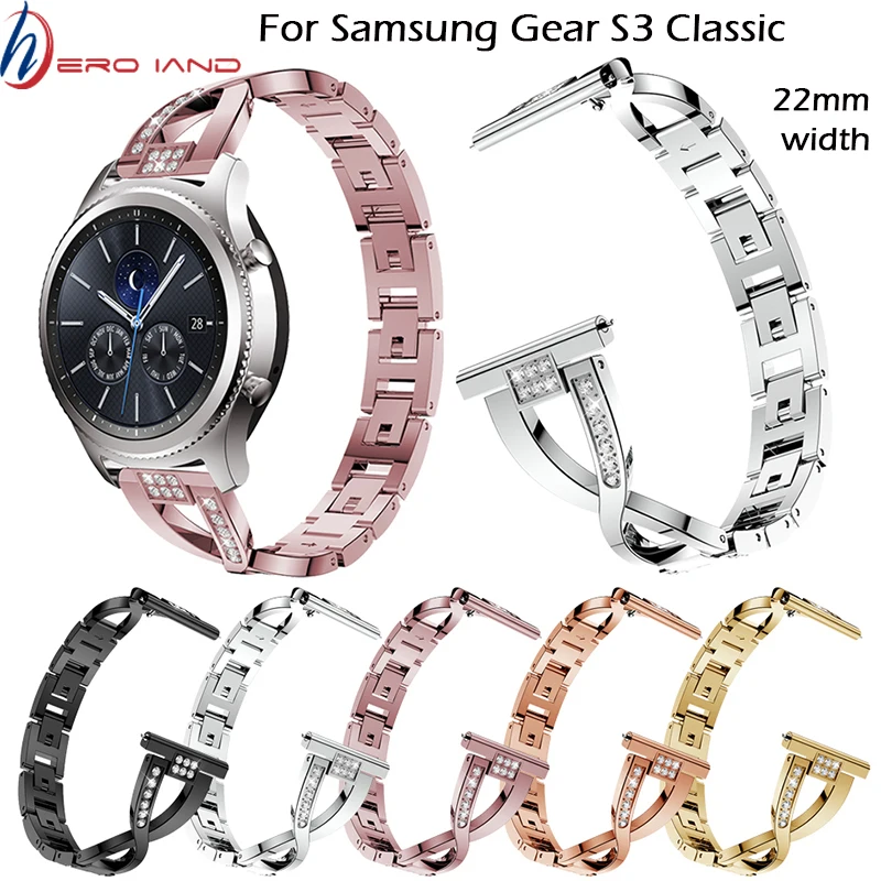 Ремешок из нержавеющей стали для Samsung Gear S3 Classic/Frontier/Galaxy wacth металлический браслет