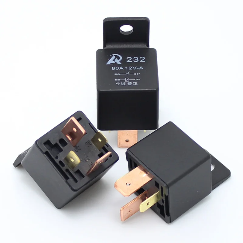 

10PCS - AP Auto relay 12V 24V 80A 4pin On and off Large current 4P relays