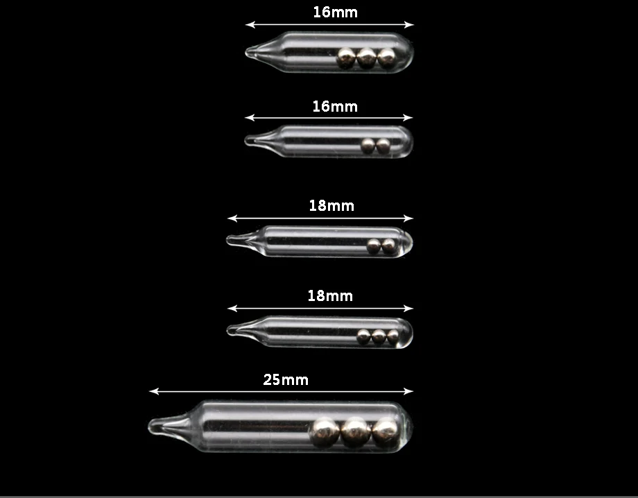 200 шт./лот, 3 мм, 4 мм, 5 мм, аксессуары для рыбалки, стеклянная приманка-погремушка для мягкой приманки, стеклянная трубка, шумные Звенящие шарики