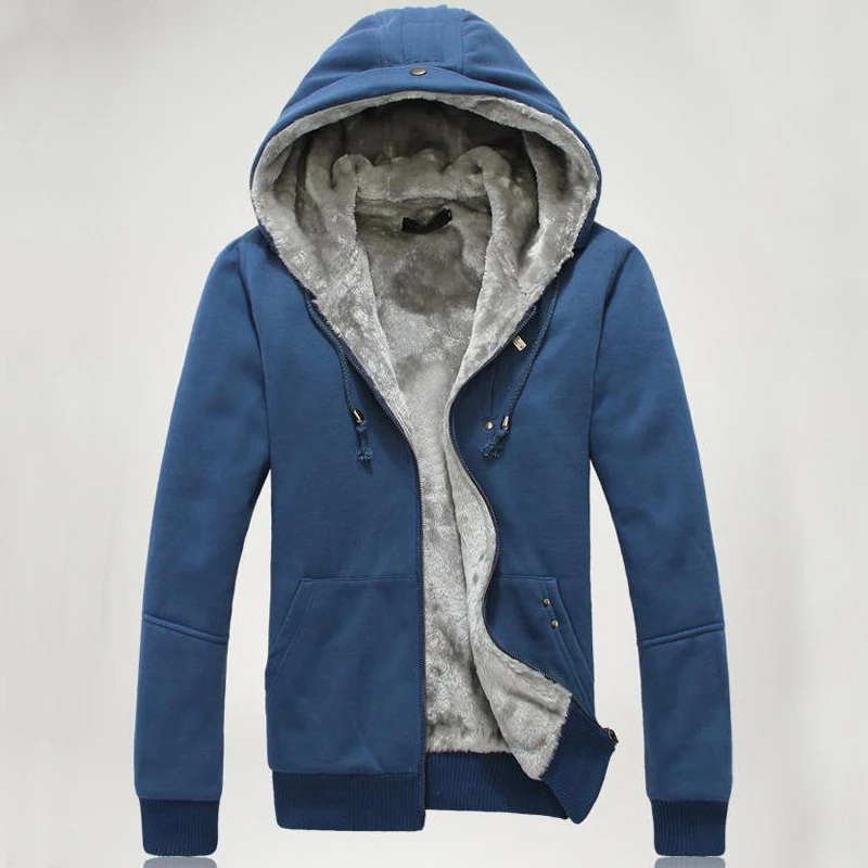 2016 new fashion men’s winter coat hooded men with thick warm cashmere cotton M-5XL
