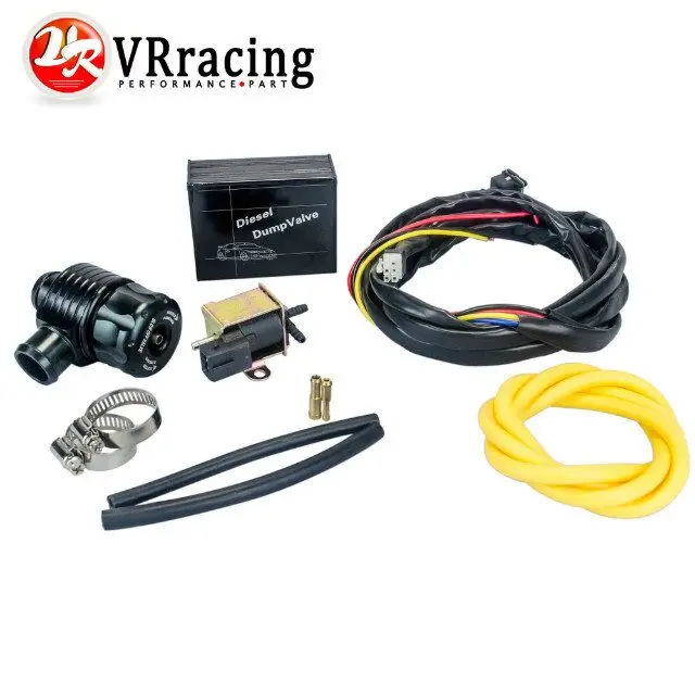 VR RACING New ElectrIcal Diesel BLACK Blow Off Valve With Adapter Outside Diesel Dump Valve Diesel