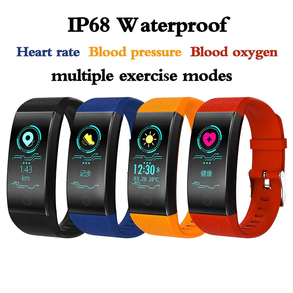 

Qw18 Smart Watch Heart Rate Tracker Multi Sport mode Fitness Football wristband IP67 Waterproof band Pedometer for IOS Android