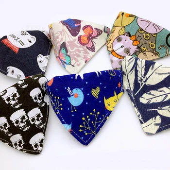 

20pcs Pet Puppy Dog Cat Removable Bandanas Adjustable Collar Scarf Triangular Dog Grooming Accessory for Small Medium&Large Dogs