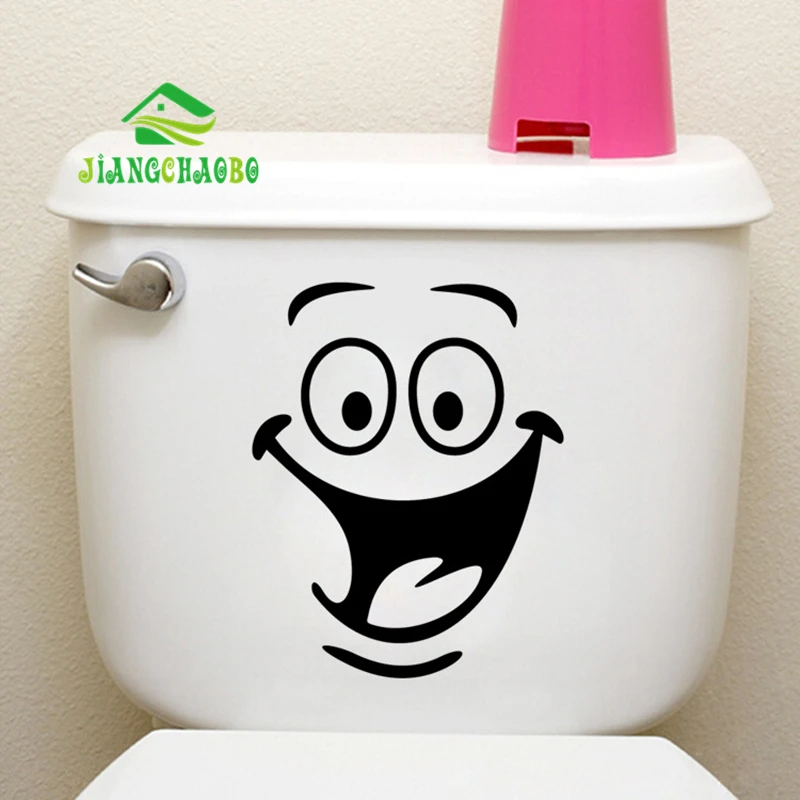 

Wall Stickers Children's Room Bathroom Cabinet Stickers Toilet Decorative Stickers Generation Monochrome Stickers Anime