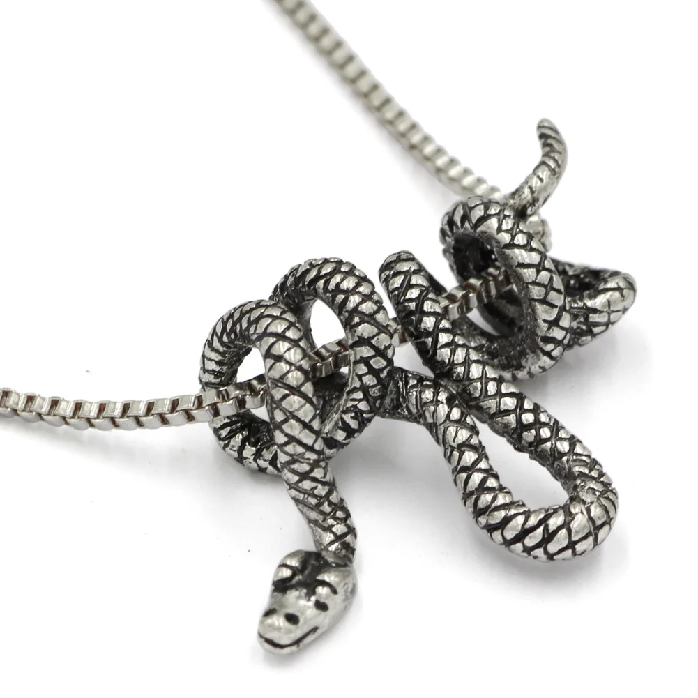Snake Necklace Vine Pendant Snake Charm Serpent Necklace Snake Animal Jewelry