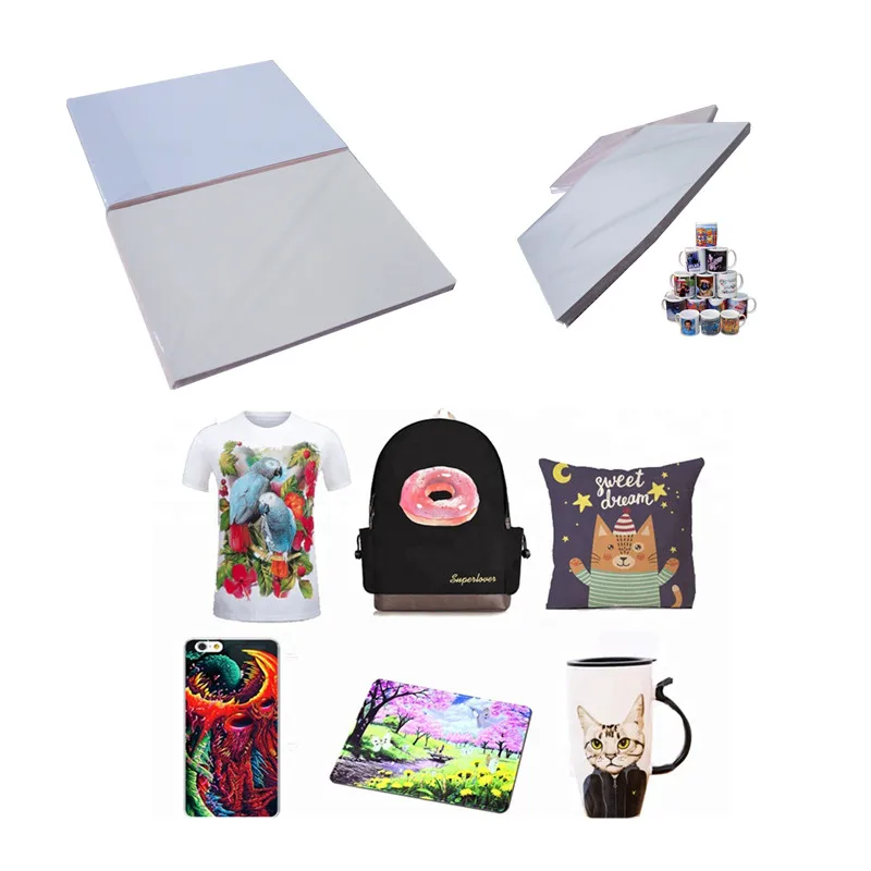 

Cheap 100 Sublimation Machine Sublimation Paper A4 Inkjet Heat Transfer Sublimation Paper for Mug Glass Rock Case Polyester