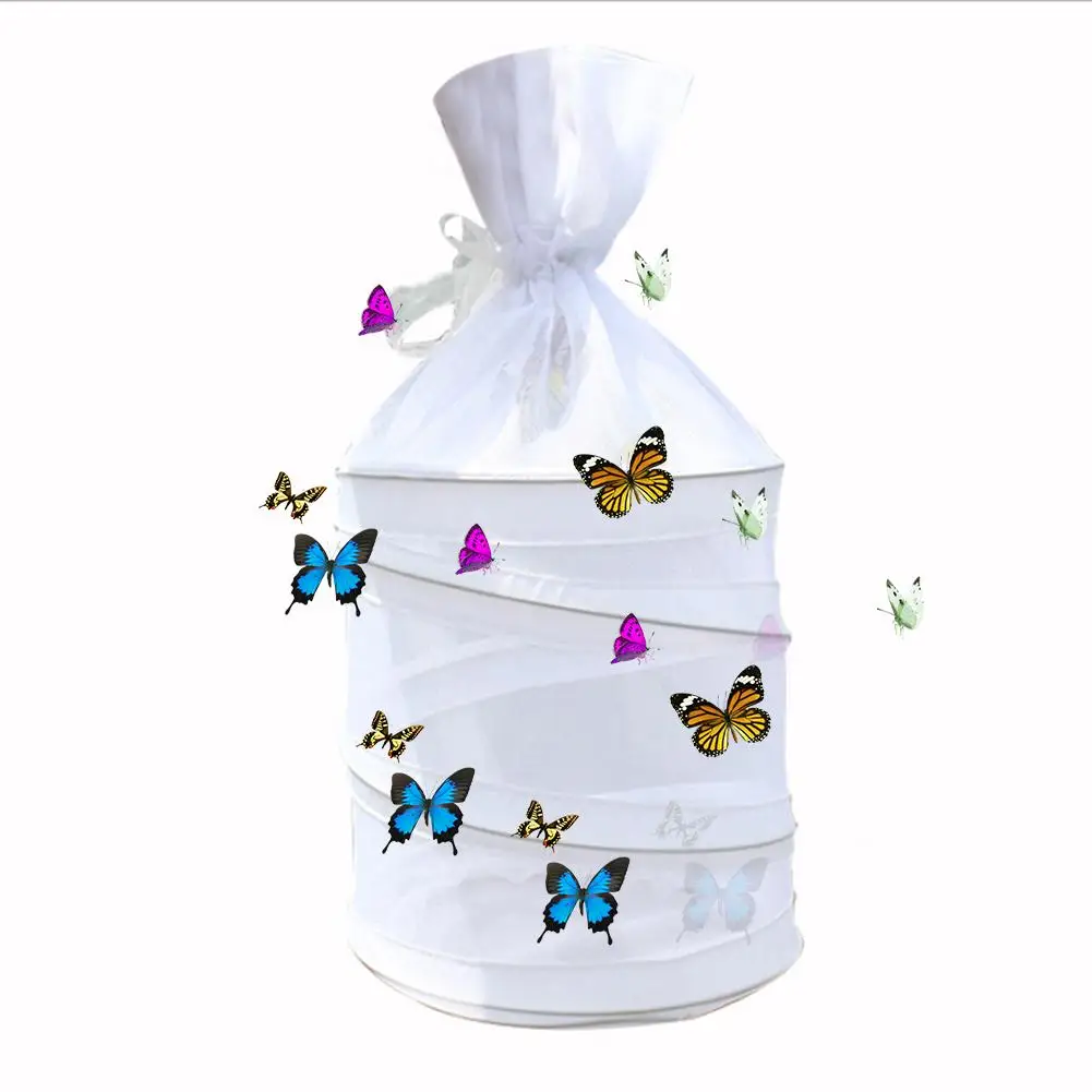 

Mini Insect Butterfly Habitat Cage Breeding Box Wedding Decoration Silkworm Firefly Insect Observation Net Cloth Mariposa Nest