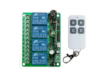 

NEW DC12V 4CH 4Channe 10A RF wireless remote control switch System, 1X Transmitter + 1 X Receiver,315/433 MHZ