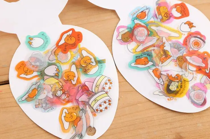 60 pcs/pack Sanrio Gudetama Lazy Egg Sealing Stickers Diary Label Stickers Pack Decorative Scrapbooking DIY Stickers