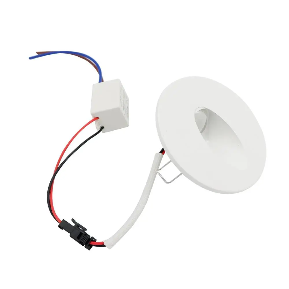 Dimmable 3W LED Wall Footlight Stair Step Lights Night Lamp Recessed 85-265v