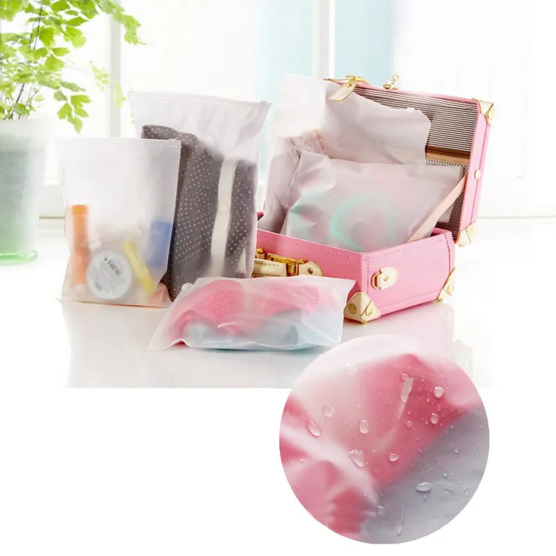 

5Pcs/pack New Storage Bag Travel Pouch Luggage Clothing Practical Portable Storage Box Clothes Waterpoof Plastic Bag QW877381