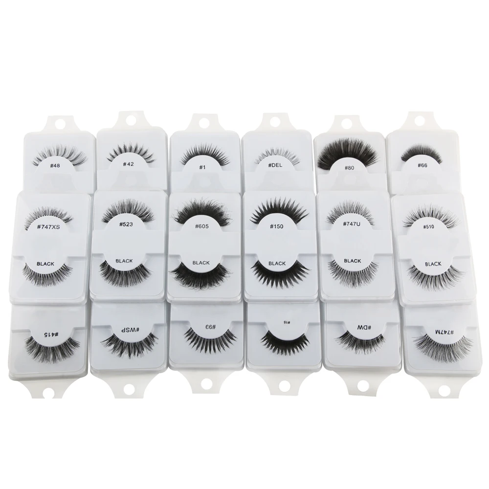 11-styles-Makeup-Handmade-Human-Hair-Eye-Lashes-Natual-Long-Cross-Thick-Curl-False-Eyelashes-Extension