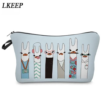 

New Arrival Alpaca Pattern Cosmetic Organizer Bag Multifunction Printing Clutch Bag For Women Travel Makeup Bags Case