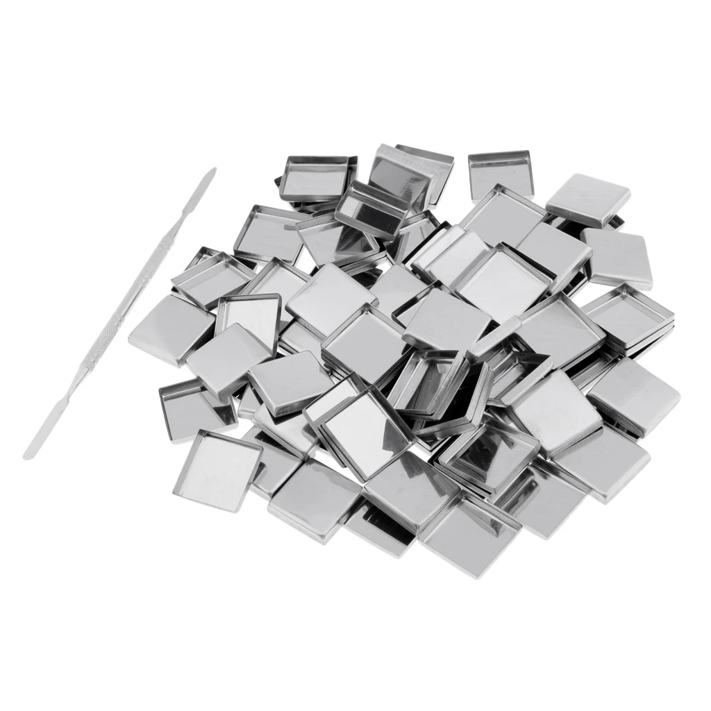 100 шт пустые тени для век румяна пудра крем макияжа сковороды Магнитные Банки