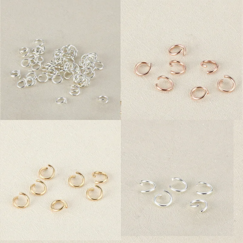 1000pcs/lot 1*6mm Gold Silver Plated Stainless Steel Jump Rings