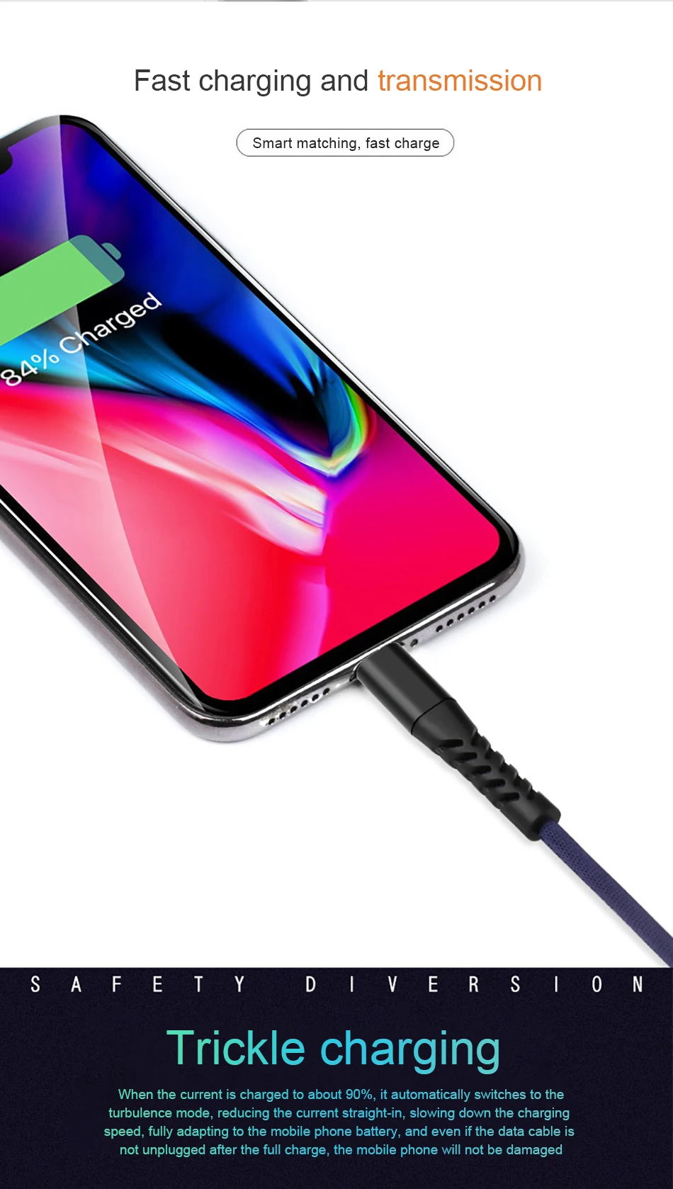 NOHON Durable Fast Charger Data USB Cable For Apple iPhone XS MAX XR X 7 6 8 6S 5S Plus IOS 10 11 12 Lighting Phone Charge Cable (10)