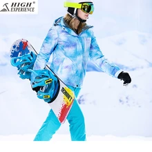 High Experience женские зимние Костюмы Для женщин s Mountain Лыжный Спорт уличные зимние теплые спортивные костюмы Лыжная куртка Для женщин Лыжный Спорт Штаны