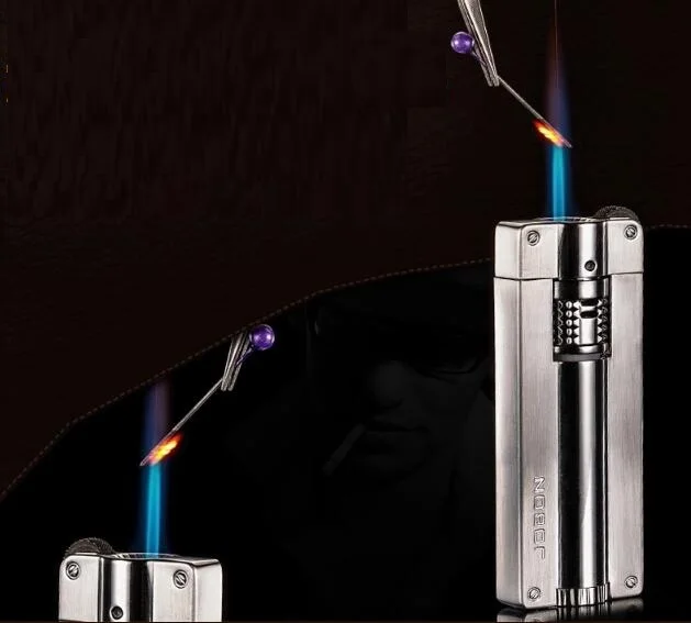 

Jobon direct fire ignition windproof jet flame gas lighter. gift box.