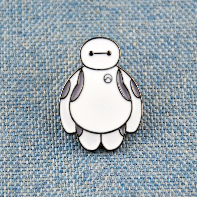 Робот Baymax эмалированная брошь кнопка Большой значок героя аксессуары|Броши| |